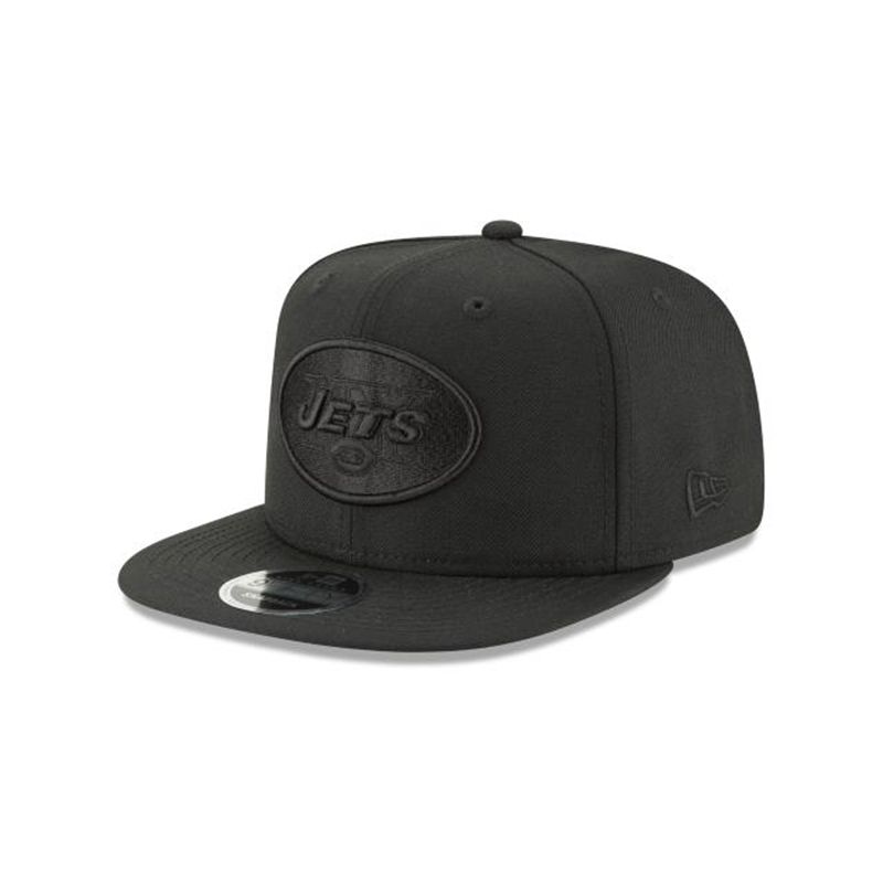 NFL New York Jets Black On Black High Crown 9Fifty Snapback (IWD0942) - Black New Era Caps